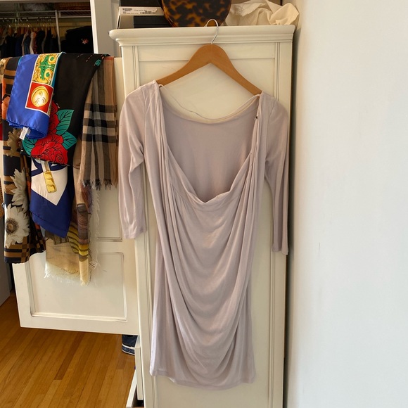 Zara Purple Midi Scoop back Dress - Picture 2 of 5